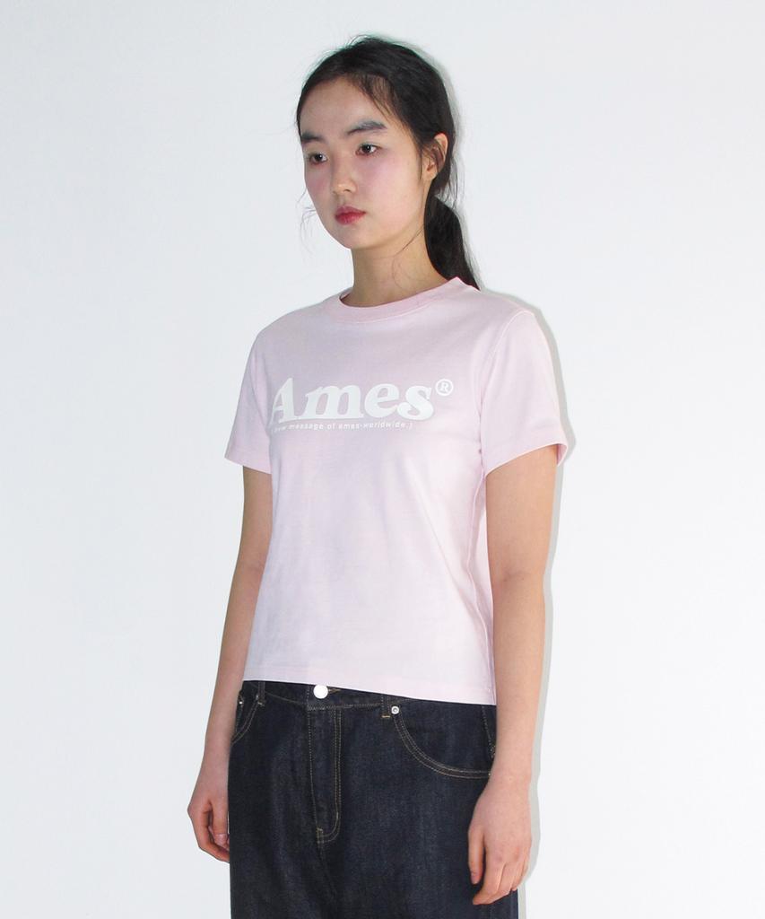 AMES-WORLDWIDE Basic Logo Tee Pink