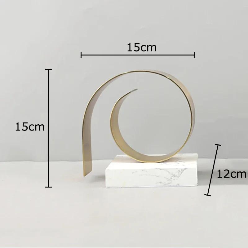 Golden Spiral Twist Ornaments Creative Bookend Marble Base Desk Decoration Library Bookshelves Bookend Room Aesthetic Decor