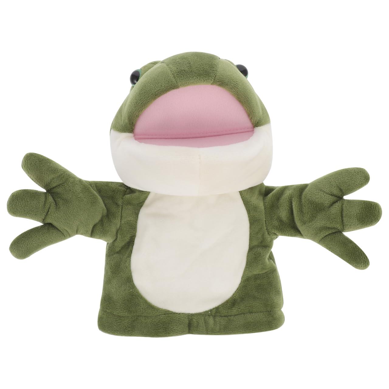 

TOYANDONA Frog Hand Puppet, Plush Toy with Moving Mouth, Cute Ventriloquism Puppet for Parents and Children