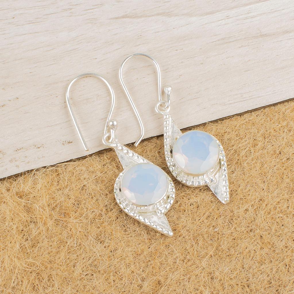 Milky Opal Gemstone Jewelry 925 Sterling Silver Jewelry Protecting Pendant Gift For Mom