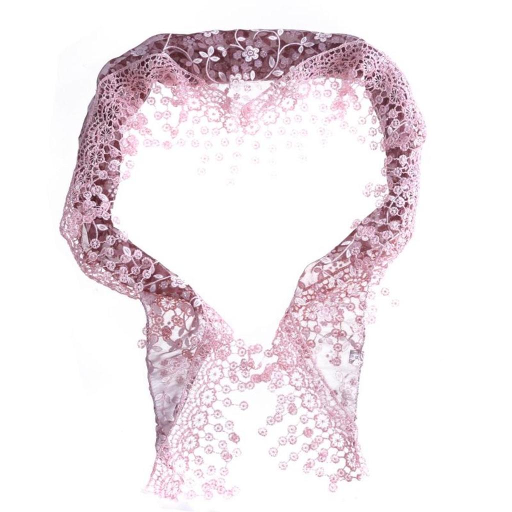 Módní šátek na hlavu Krajkový šifonový střapec Síťovaný šátek Dámský Podzimní a zimní Dlouhý závoj Šátek Evropa a Amerika Dámská šála