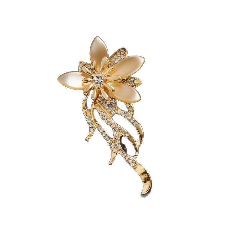 Elegant Coco Style Pearl Brooch Pin - Versatile Lapel Accessory