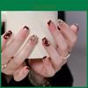 Nova Arte de Unhas Artesanal Outono/Inverno Gelo-transparente Totalmente Diamantada Com LED Terapia Destacável Atacado da Fábrica