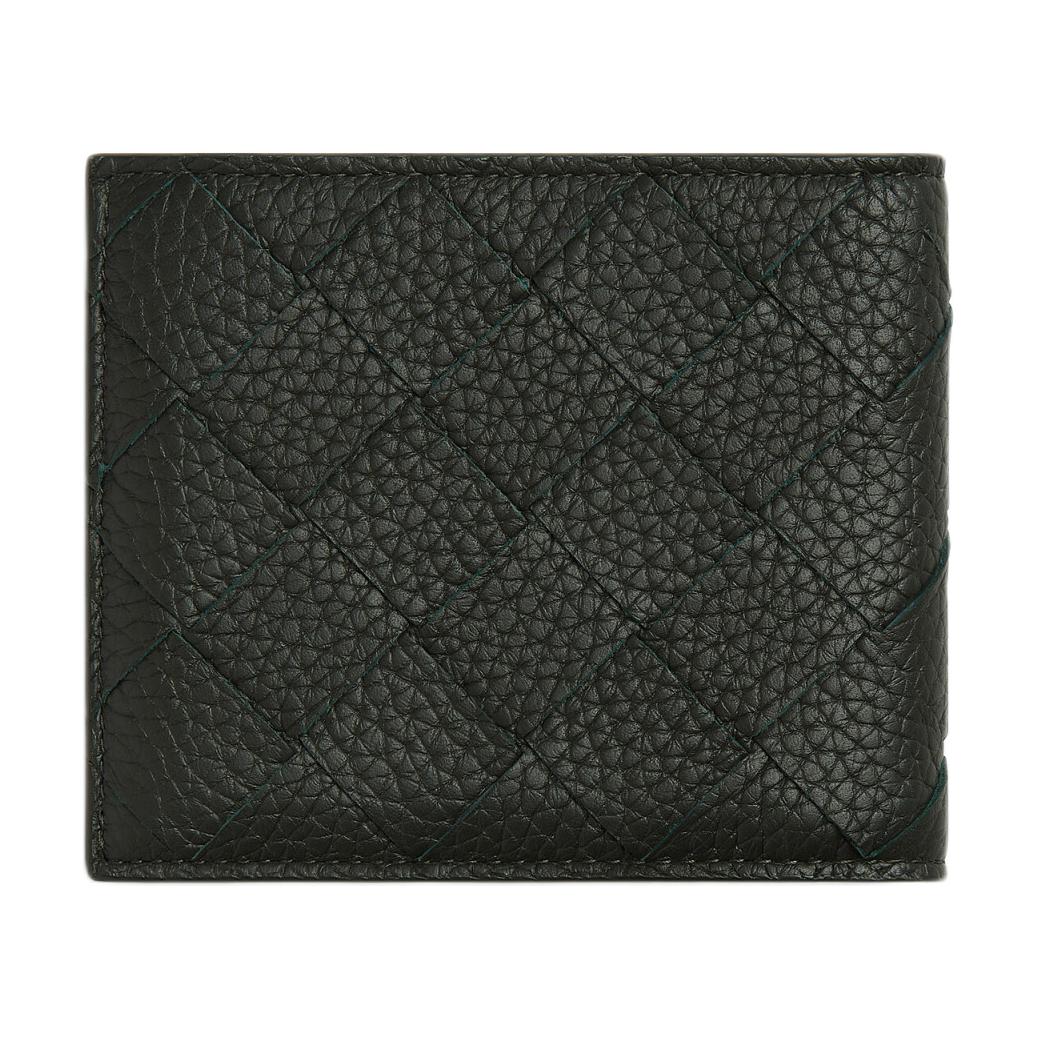 

Bottega Veneta Intrecciato Woven Double Fold Grain Leather Wallet Men Wallet Dark-Green 743211V5I513350 Basic Set (Bag+Dust Bag)