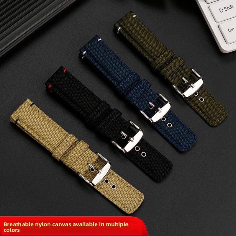 20mm Nylon Canvas with Steel Holes Watch Strap For TIMEX Expeditionary Series T49963 T49905 T2N794 Men Outdoor Sports WatchBand