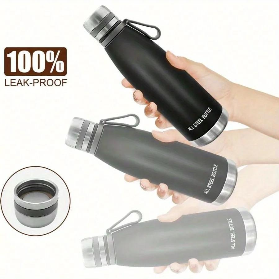 37Oz/1100ml For Hot/Cold Drinks Coffee Water Bottle Wide Mouth Thermal Cups- Leakproof Insulated Commute Travel Picnic Friendly