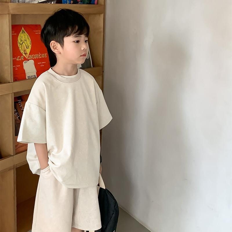 Boys Clothing Set Korean Loose Shirts+shorts 2pcs/set Sport Suits for Kids Teenager Tracksuits Casual Baby Outfits Clothes