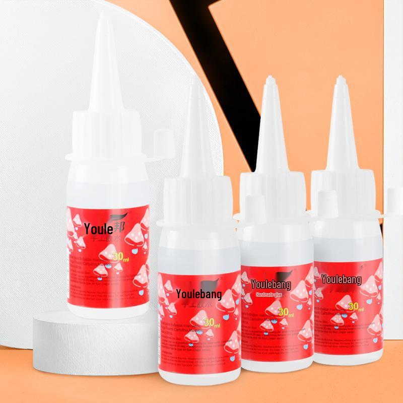 30ML Alcohol-Based Transparent Glue for Photos, Wood, Fabric, Hemp Rope, and Ice Cream Sticks (Yellow/ Pink Label)