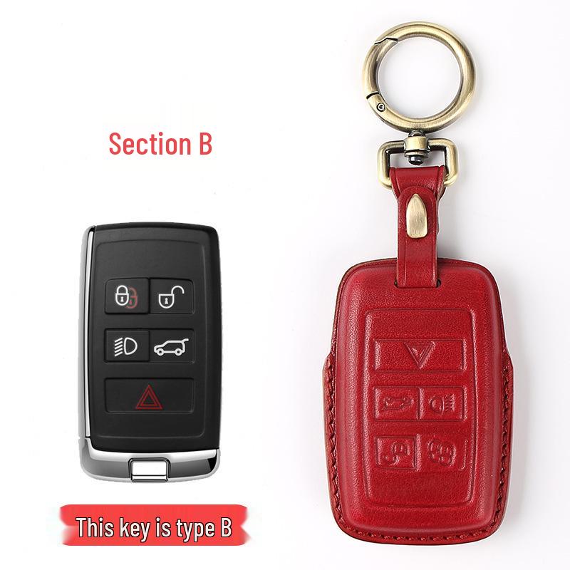 Genuine Leather Key Case for Land Rover Discovery, Sport, Evoque, and Jaguar 2020