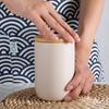 Nordycki Minimalistyczny Ceramiczny Słoik do Przechowywania z Drewnianą Pokrywką Szczelny Słoik Artykuły Kuchenne Cukier Kawa Herbata Różne Zboża Szczelny Słoik YLE591