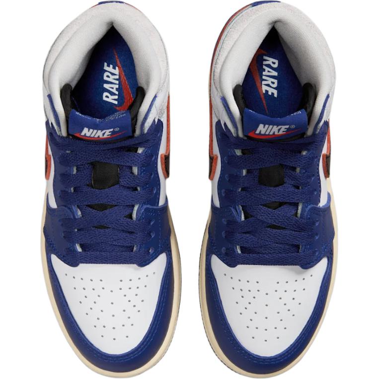 Air Jordan 1 Retro High OG PS Rare Air - Deep Royal Blue Kids Sneakers White Neutral-Grey Black FD1412-100