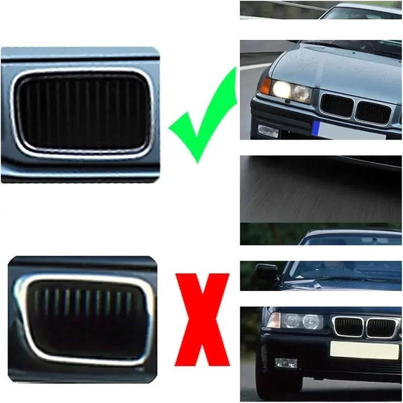 Front Kidney Grille Black Dual Slat Racing Grilles Fit For Bmw 3 Series E36 1992 1993 1994 1995 1996 51138122237 51138122238
