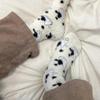 Cartoon Cute Cow Mink Velvet Socks Women Winter Soft Stocking Medium Tube Sock Cute Cloud Plush Cartoon Mink Plush Socks Indoor#
