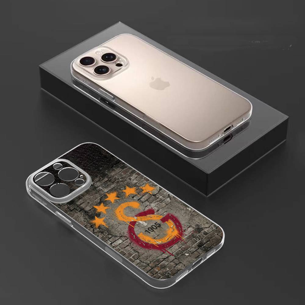 G-Galatasaray S-SK узор 1905 Чехол для телефона для iPhone17,16,15,14,13,12,11 Plus,Pro Max Мягкий прозрачный чехол iPhone16e