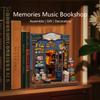 DIY Booknook Kit Miniature Dollhouse with Light Bookshelf Insert Home Decor Wooden 3D Puzzle for Journey Trace Bookshop