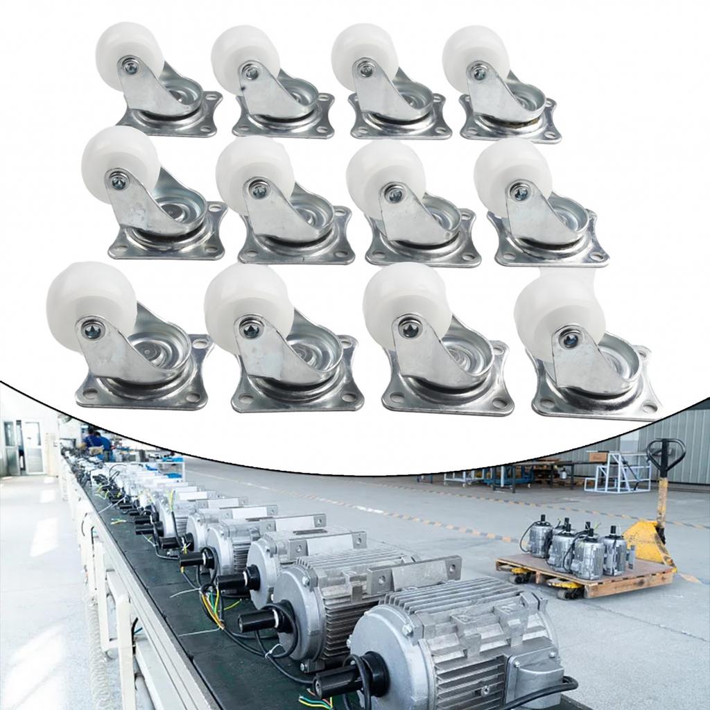 250G Swivel Casters 4/12pcs Mount Ball White/silver