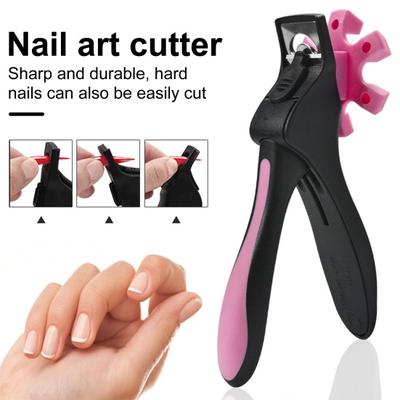 Nail Clippers Adjustable Trimming Positioner Stainless Steel Shape Blade Ergonomic Handle Fake Nail