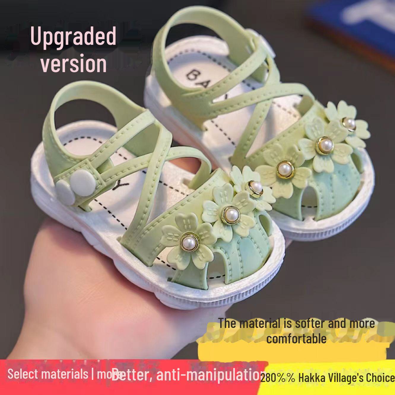 

«Летняя распродажа для девочек 2024 года»: Нескользящие детские сандалии для детей от 0 до 3 лет size 24-25 розовый