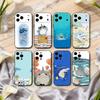 C-Cartoon S-Shark-K Phone Case For iPhone 17pro,16,15,14,13,12,11 Plus,Pro Max,XS,Soft Silicone Black Cover
