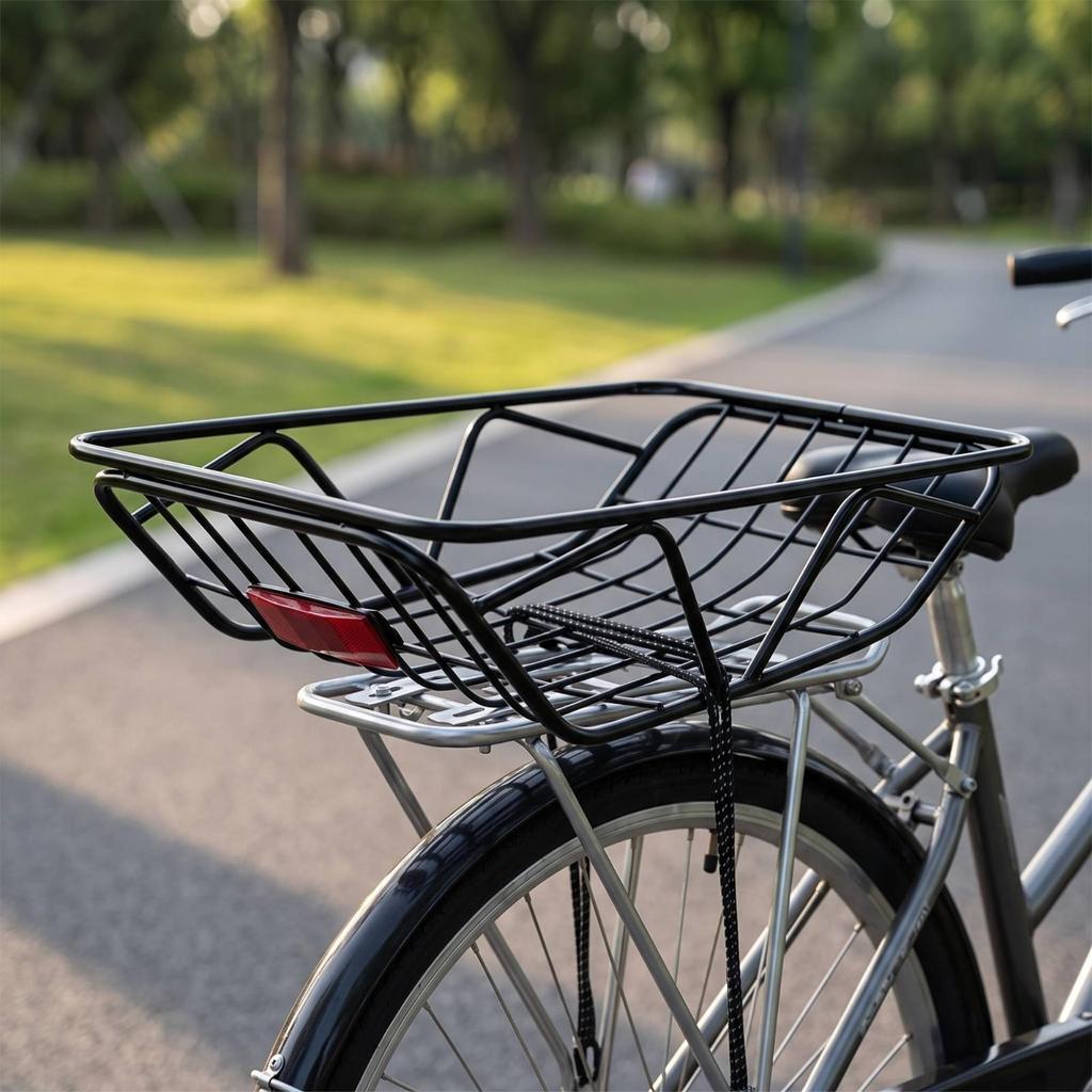 Rear Bike Basket with Mounting Hardware Spacious Cargo Carrier