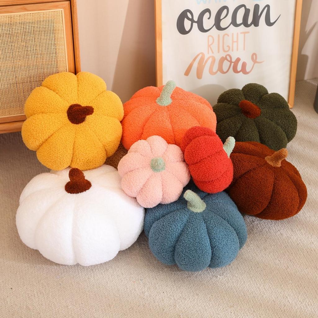Halloween Series Pumpkin Plush Toys Soft Vegetable Colorful Pumpkin Throw Pillow Pretty Halloween Home Decor Nice Gifts