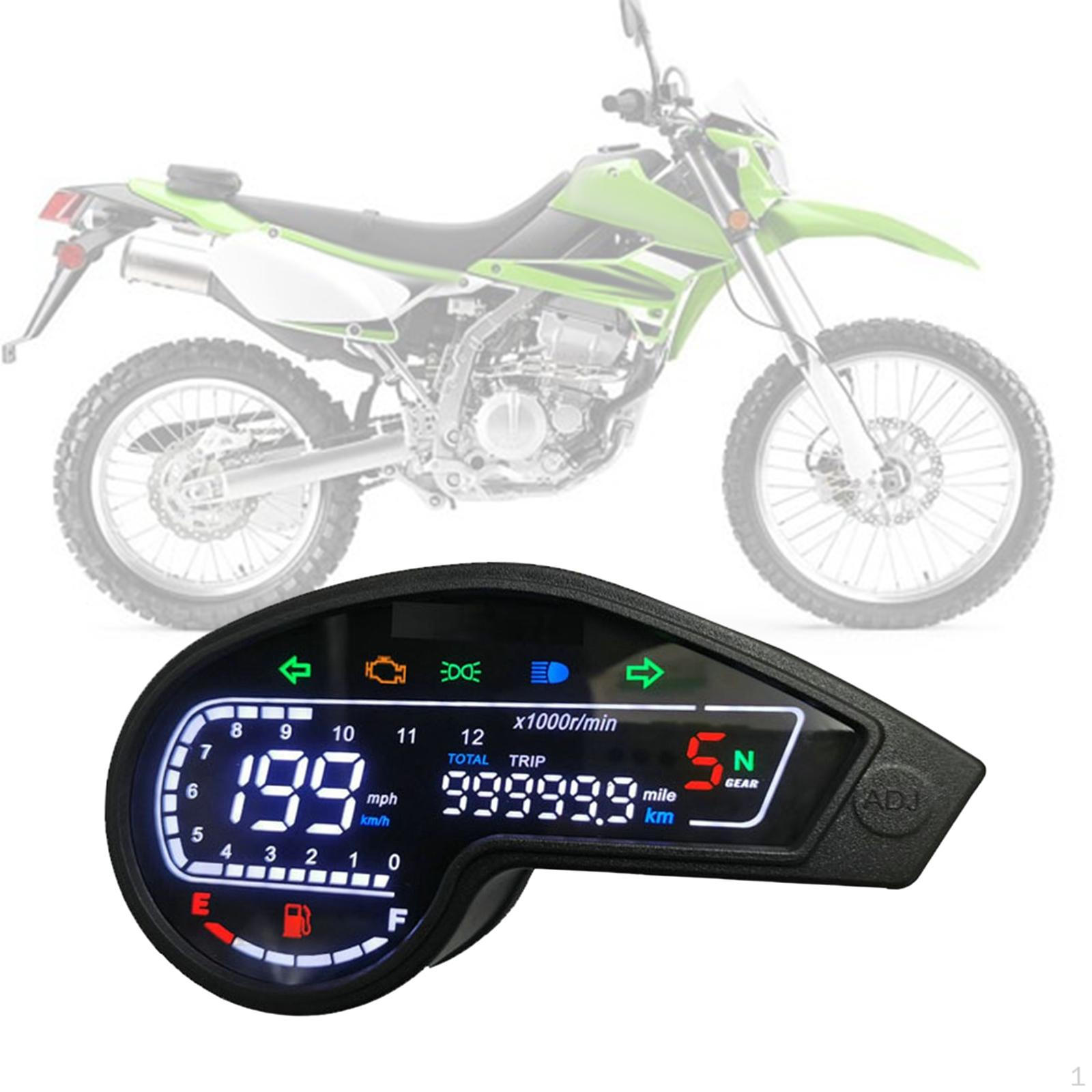 

199Kmh LCD Motorcycle Speedometer Odometer Tachometer with Indicating Speed Meter Gauge for XR150