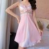 Women Summer Sling Pajamas Sex Appeal Lingerie Simulation Silk Temptation Vest Nightdress