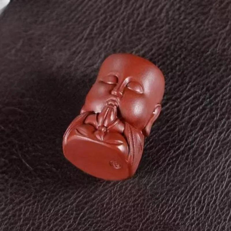 Yixing Purple Clay Maitreya Buddha Tea Pet Tea Sculpture Tea Figurine Play Toys Lid Stand Zisha Statue Ornaments Supplies Gift