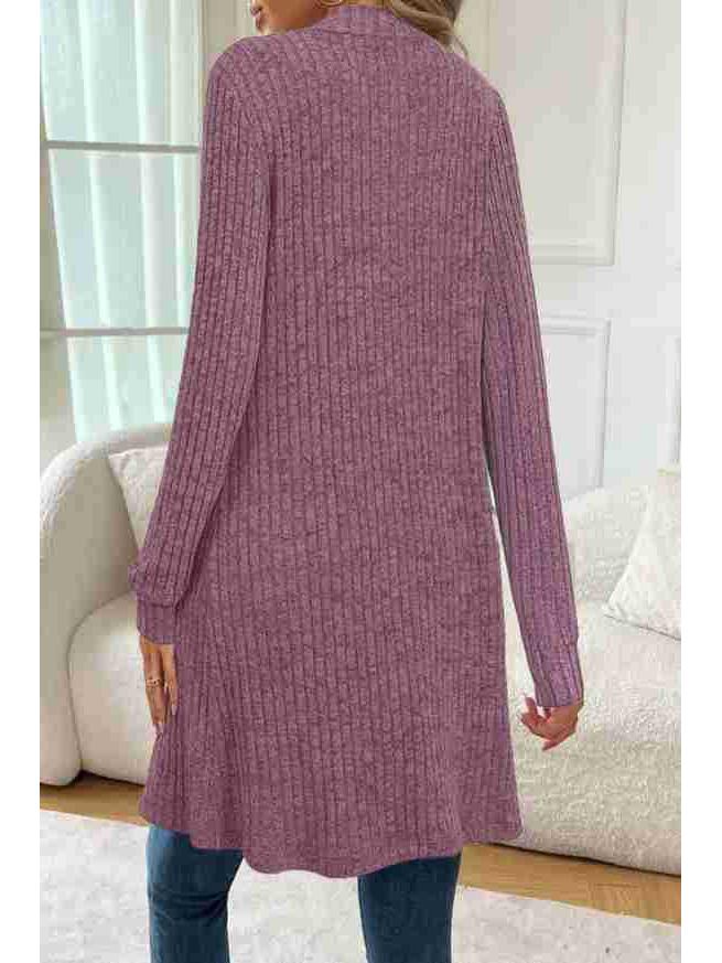 European & American Plus Size Women's Autumn/Winter Long Sleeve Loose Pocket Cardigan Knit Sweater Coat