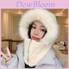 Winter Warmth Hat With Fleece Lining And Face Cover For Outdoor Cold Protection