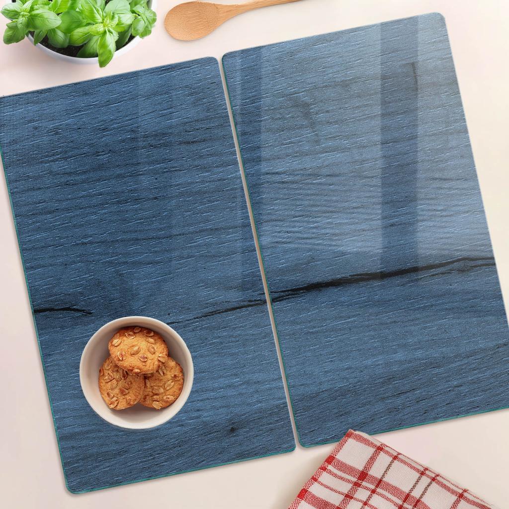 Multifunctional Decorative Glass Boards with Wood Print 2X30X52 Cm