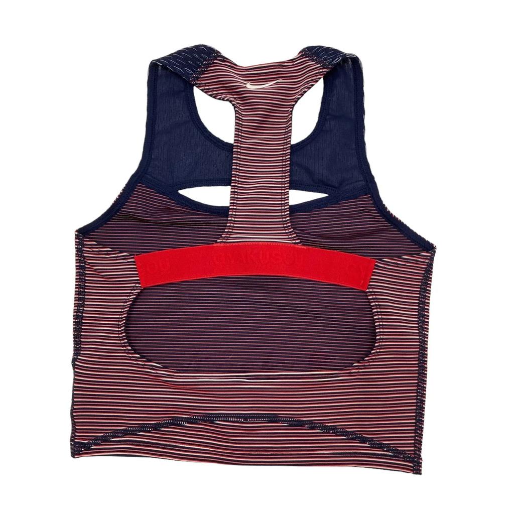 Nike X Gyakusou Striped Running Crew Neck Crop Tank Women Tops Red CU1584-498