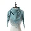 New Solid Color Wool Square Scarf Women's Imitation Cashmere Autumn and Winter Warm Scarf Cashmere Shawl