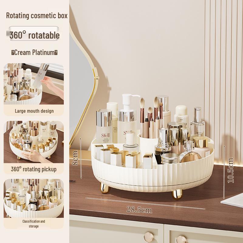 Drehbare Multifunktionale Kosmetik-Aufbewahrungsbox: Großer Organizer für Kosmetik, Badezimmer & Stifte