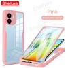 360 Full Body Front+Back Clear Case Shelluxe For Redmi A1 A1+ For Xiaomi Redmi A2 Plus A2+ Silicone Double Sided Phone Cover