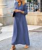Women's Long Sleeve Maxi Dress in Solid Colors - Olive Green, Black, Wine Red, Gray, Blue, Green
