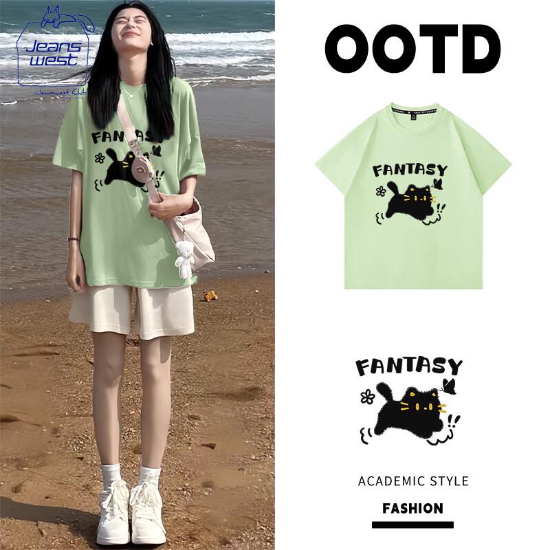 Jeanswest Club Women s Cotton Round Neck Short Sleeve Tee S