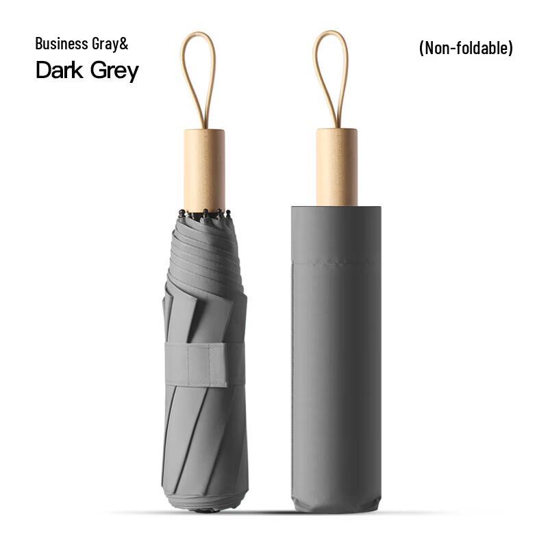 MAYDU M3050 Automatic Three-Fold Wooden Handle Umbrella