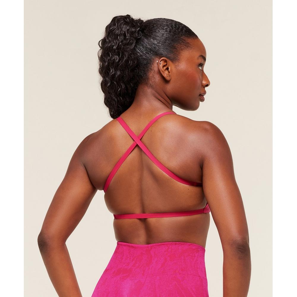 Gymshark Adapt Camo Cross Back Sports Bra Build Pink Energy Pink B3c2e Kc3n