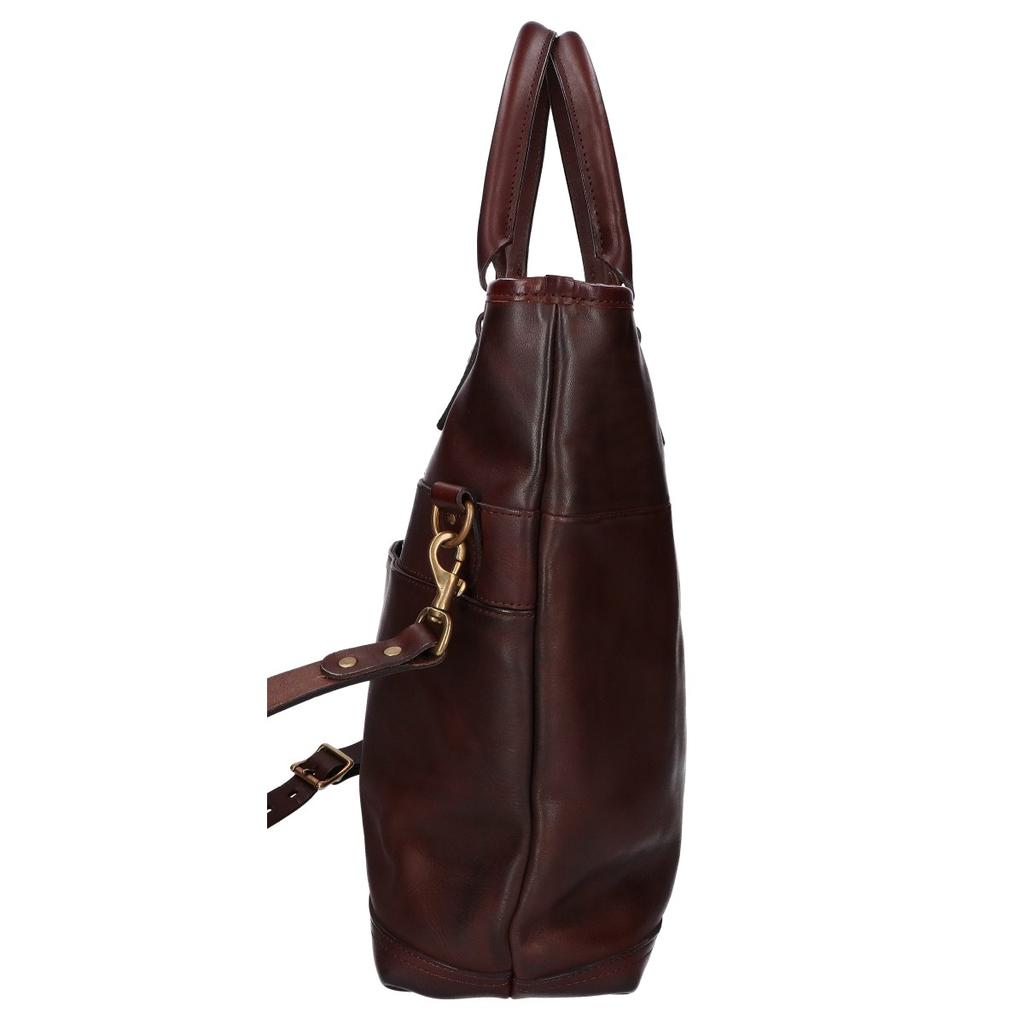 BASCO LEATHER NELSON 2WAY BAG 2WAYShoulder Tote Bag BrownUsed