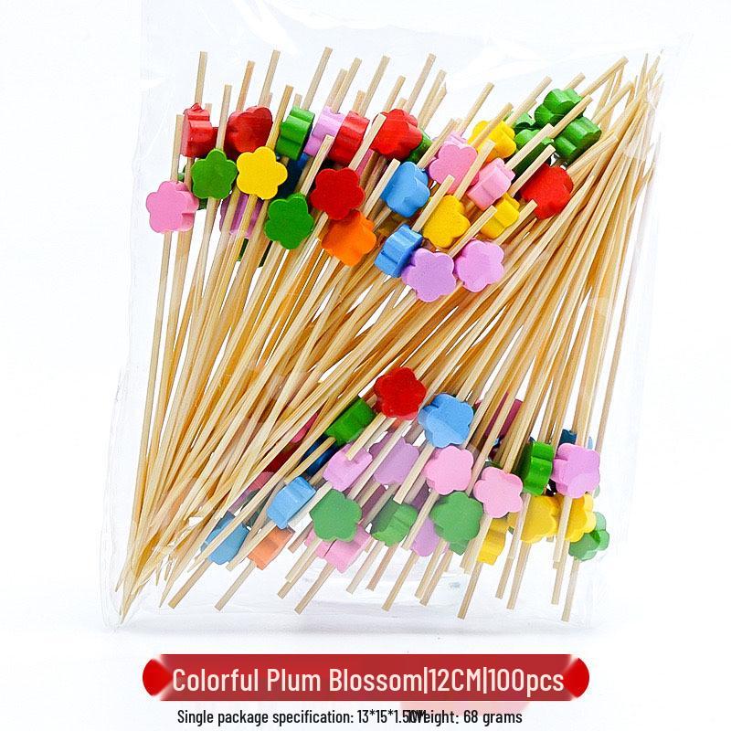 

Бамбукові шпажки для фруктів та коктейлів 12 см – Креативні художні зубочистки для десертів