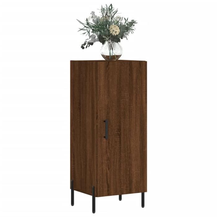 VidaXL Buffet Chêne marron 34,5x34x90 cm Bois d'ingénierie 828555