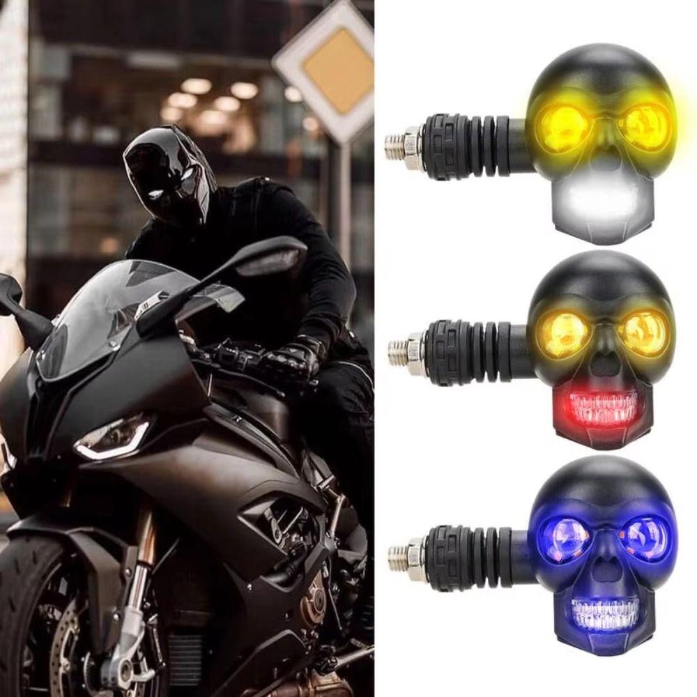 2Pcs DC 12V Motorcycle Turn Signal Lights Universal Fit Motorcycle Indicator Lamp Scooter Use