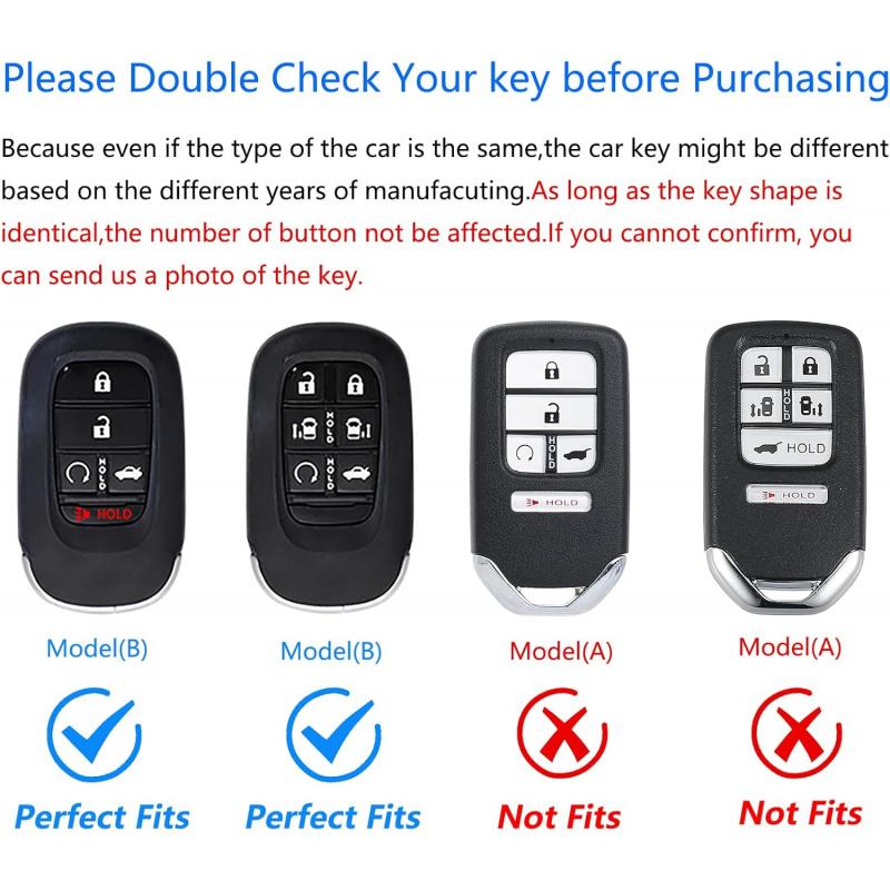 Zinc Alloy Protection Car Key Case For Honda Key Fob Coverfor Accord Hr-V Cr-V Civic Pilot Sport Touring Si Ex Ex-L