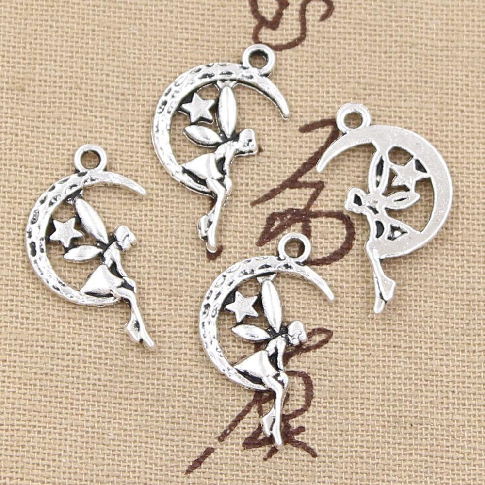 10Pcs Moon Stars Fairy Angel Charms Accessories Jewelry Making Necklace DIY Bracelet