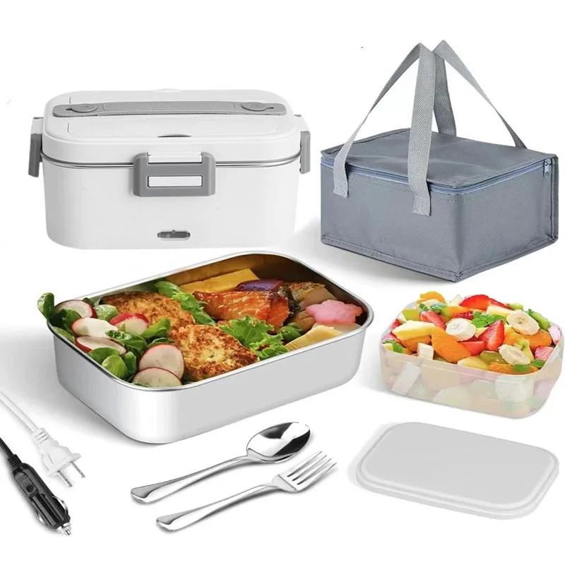 

Электрический ланч-бокс 75 Вт, емкость 1,8 л, подогреватель пищи для дома/офиса, автомобиля, грузовика, подогреватель пищи, портативный ланч-бокс 12 В/24 В us белый