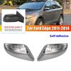 For Ford Edge 2011-2014 ABS Chrome Car Rearview Side Mirror Cover Wing Cap Exterior Door Housing Trim Adhesive Sticker