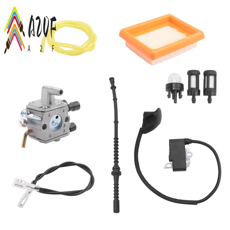 A20F-Vergaser für STIHL FS120 FS200 FS250 Zündspule Luftfilter Kraftstoffschlauch Wartungskit Trimmer Freischneider