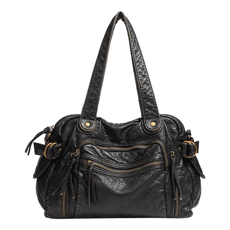 Borsa da Moto Retro Y2K più Venduta: Borsa a Mano di Grande Capacità, Borsa Tote Stile Wasteland, Messenger a Spalla da Donna.