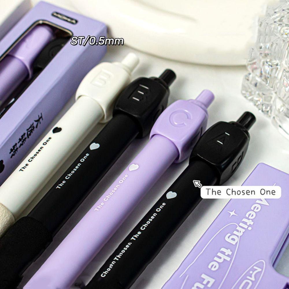2PCS Novelty Rotating Answer Pen ABCD Select Ballpoint Gel Pen Rotating Choose Pen  Student Use
